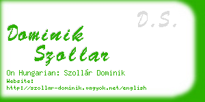 dominik szollar business card